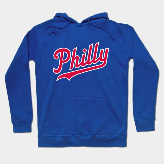 Philly Script - Blue Hoodie by KFig21